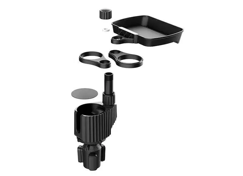 Soporte de vaso térmico para coche con mesa giratoria plegable - imagen 2