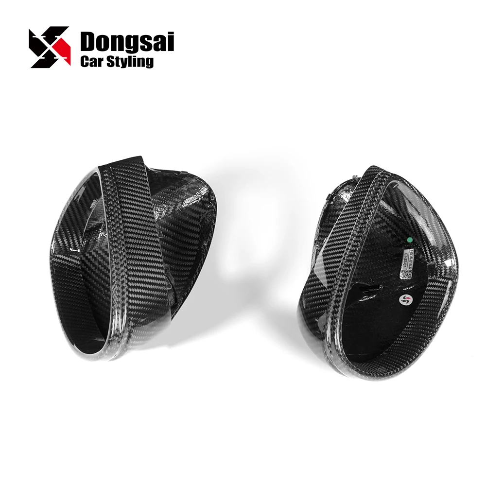 Cubiertas de espejo fibra carbono seca brillante para Porsche 911 981 - imagen 5