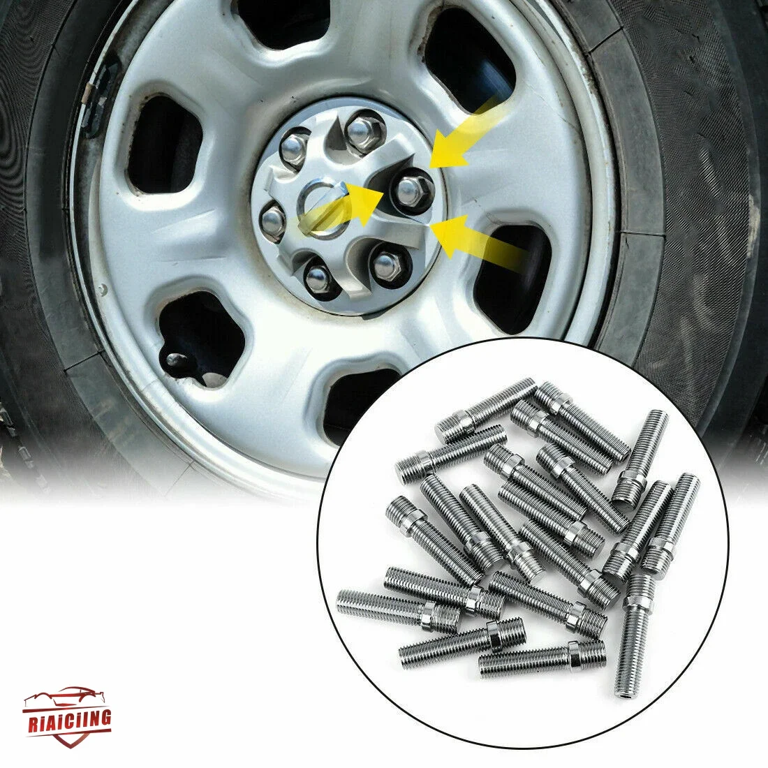 Kit de pernos de rueda extendidos M12/M14 para conversión de bujes