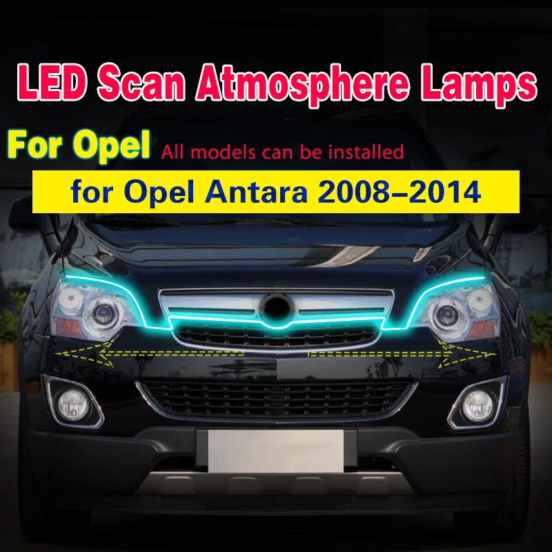 Tira LED antiniebla DRL 12V con montaje para Opel Antara 2008-2014