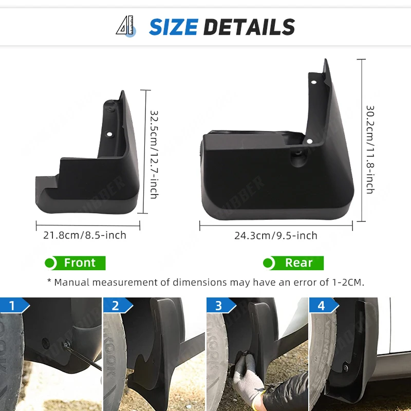 Guardabarros Subaru Forester SJ 2014-2018 delantero y trasero - imagen 3