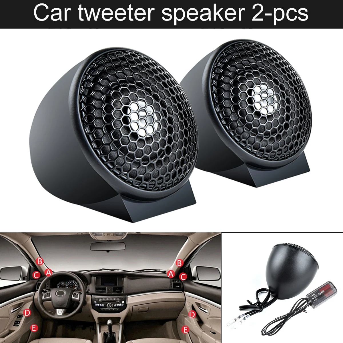 Tweeter universal para coche 1,5 pulgadas, 4 ohmios, 150 W - imagen 2