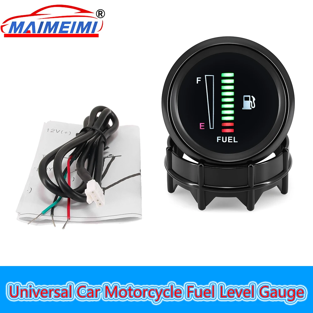 Indicador de nivel de combustible LED 12 V 52 mm universal