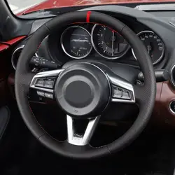 Funda negra de volante en cuero perforado – Mazda MX-5 2016-2020