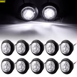 Luz LED de posición lateral redonda 12/24 V para camión y remolque