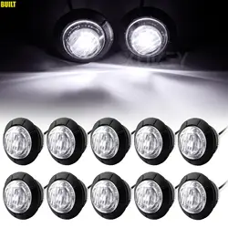 Luz LED de posición lateral redonda 12/24 V para camión y remolque