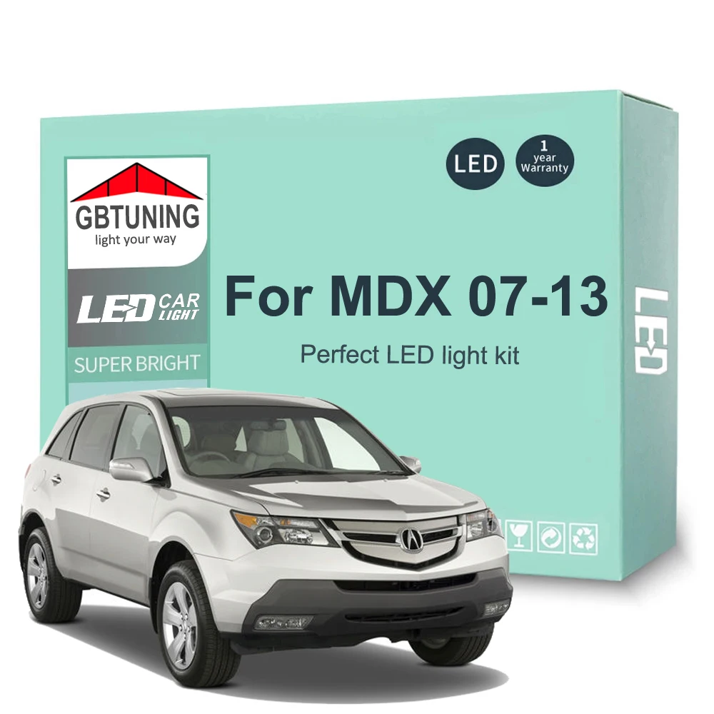 Bombillas LED interiores y matrícula para Acura MDX 2007-2013 Canbus