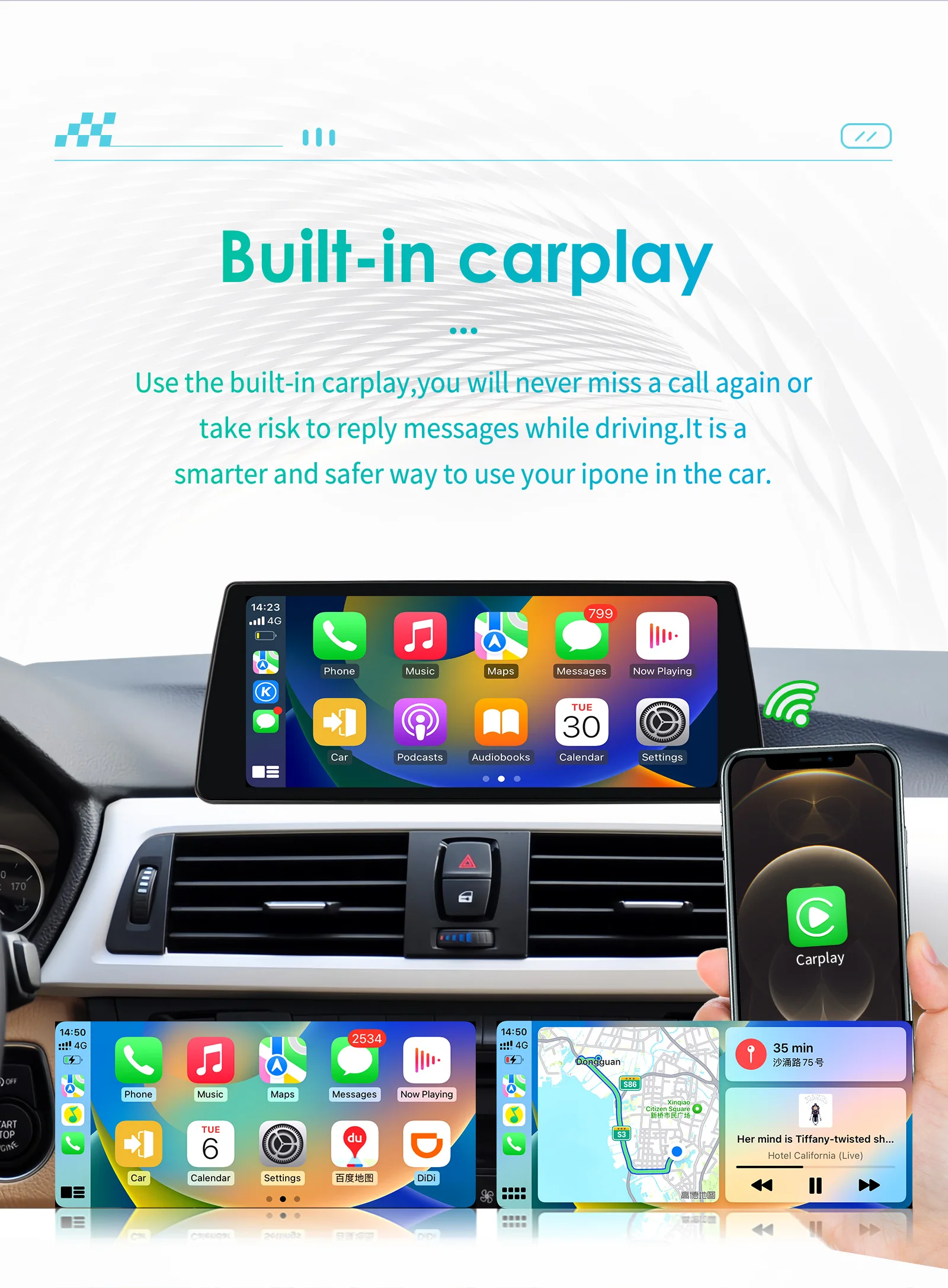 BMW Serie 3 F30/F31 Android Auto CarPlay Radio GPS - imagen 3