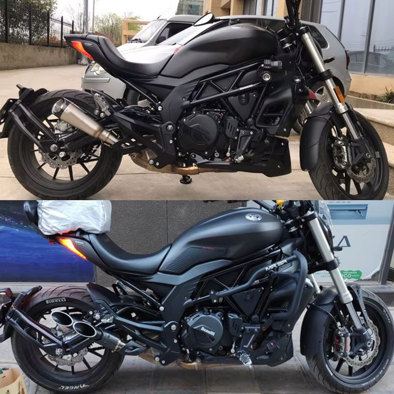 Silenciador escape acero inoxidable Benelli 502C - Tubo enlace central modificado - imagen 5