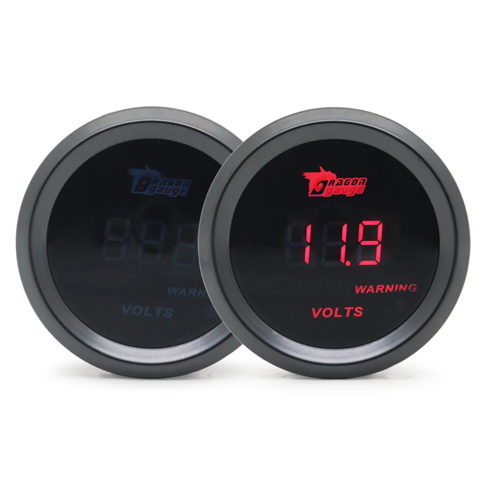 Medidor digital LED rojo – refuerzo, temperatura y voltaje - imagen 2
