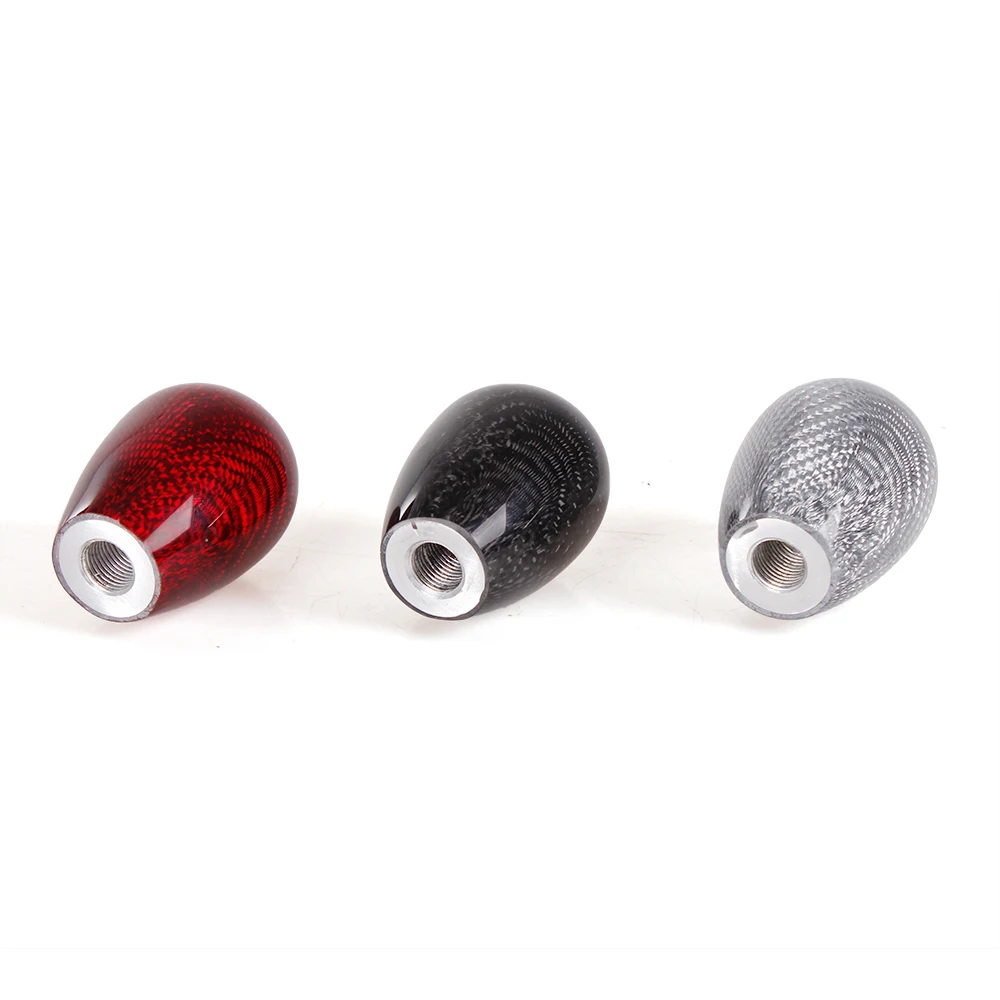 Perilla cambio fibra carbono ovalada JDM con adaptador – SFN105 - imagen 2