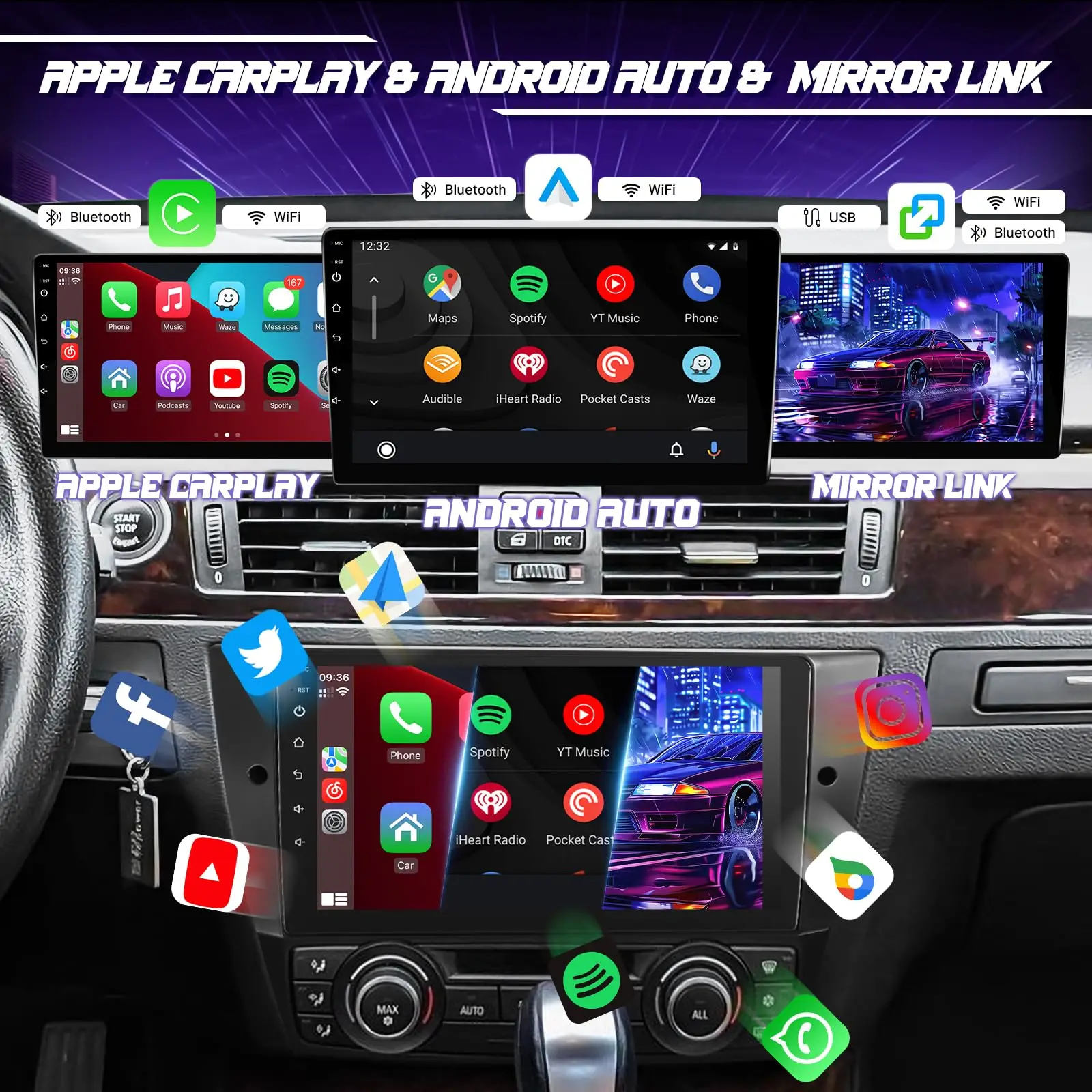 Autoradio Android BMW Serie 3 E90 E91 E92 E93 9" táctil CANBUS - imagen 3