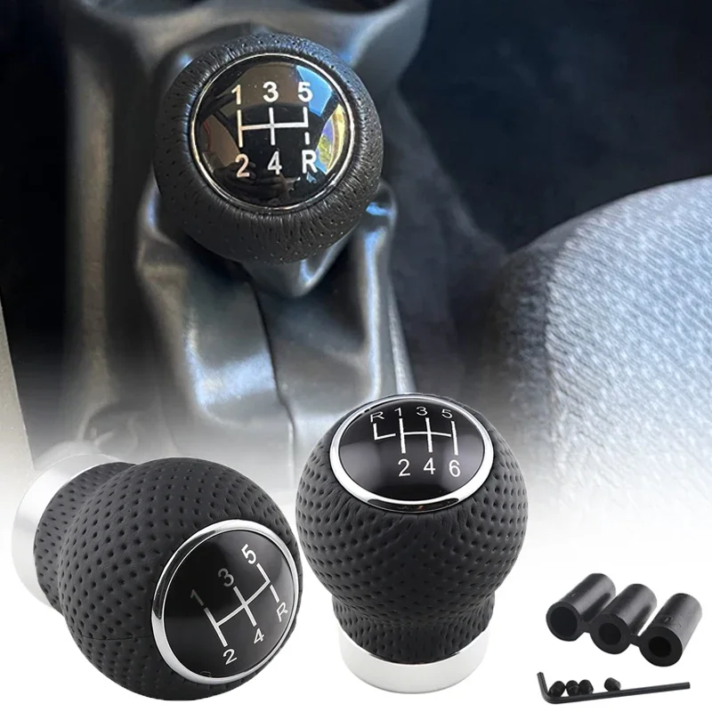 Cabezal de cambio cuero PU universal 5/6 velocidades para coche