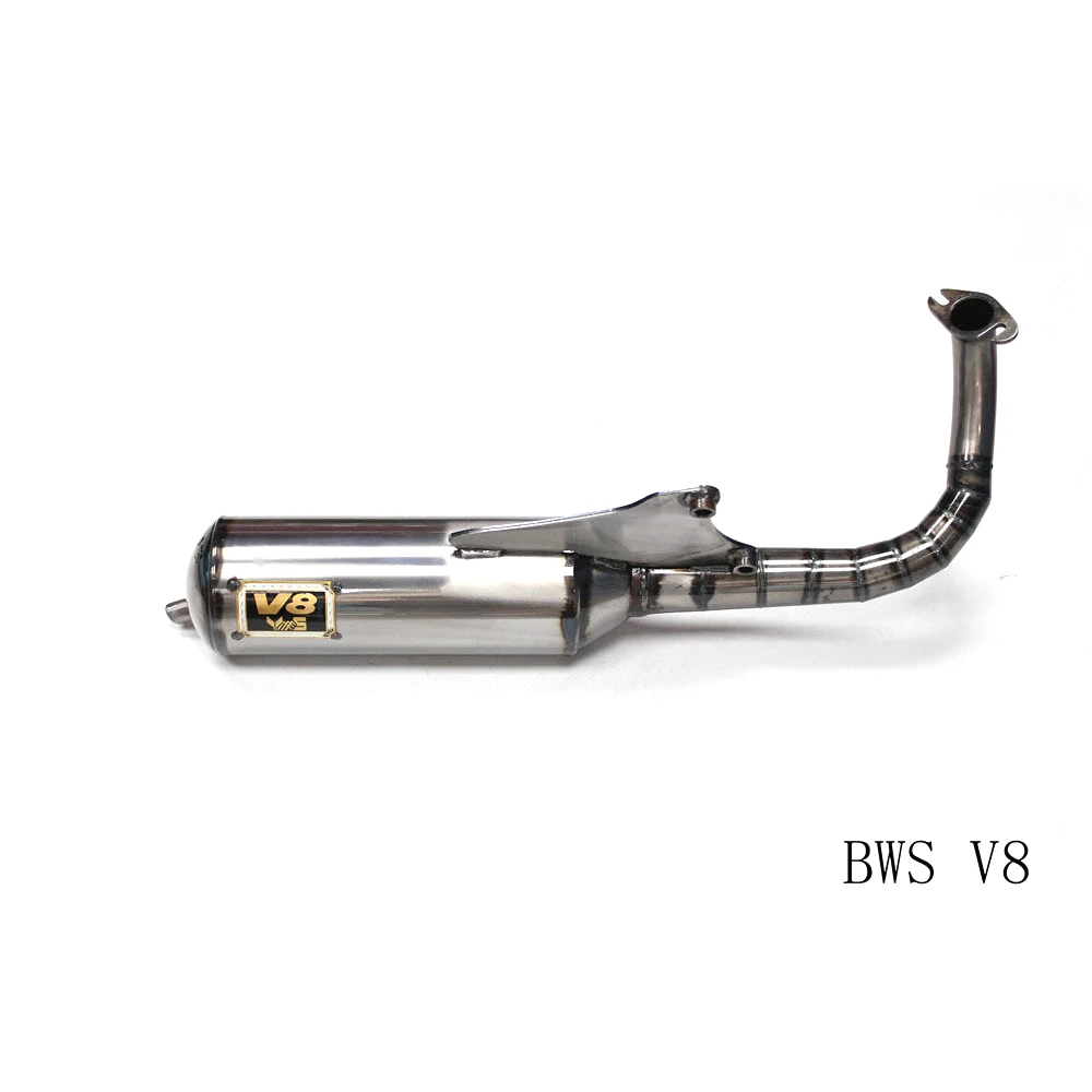 Tubo de escape inoxidable V8 para motos JOG DIO BWS ZX - imagen 3