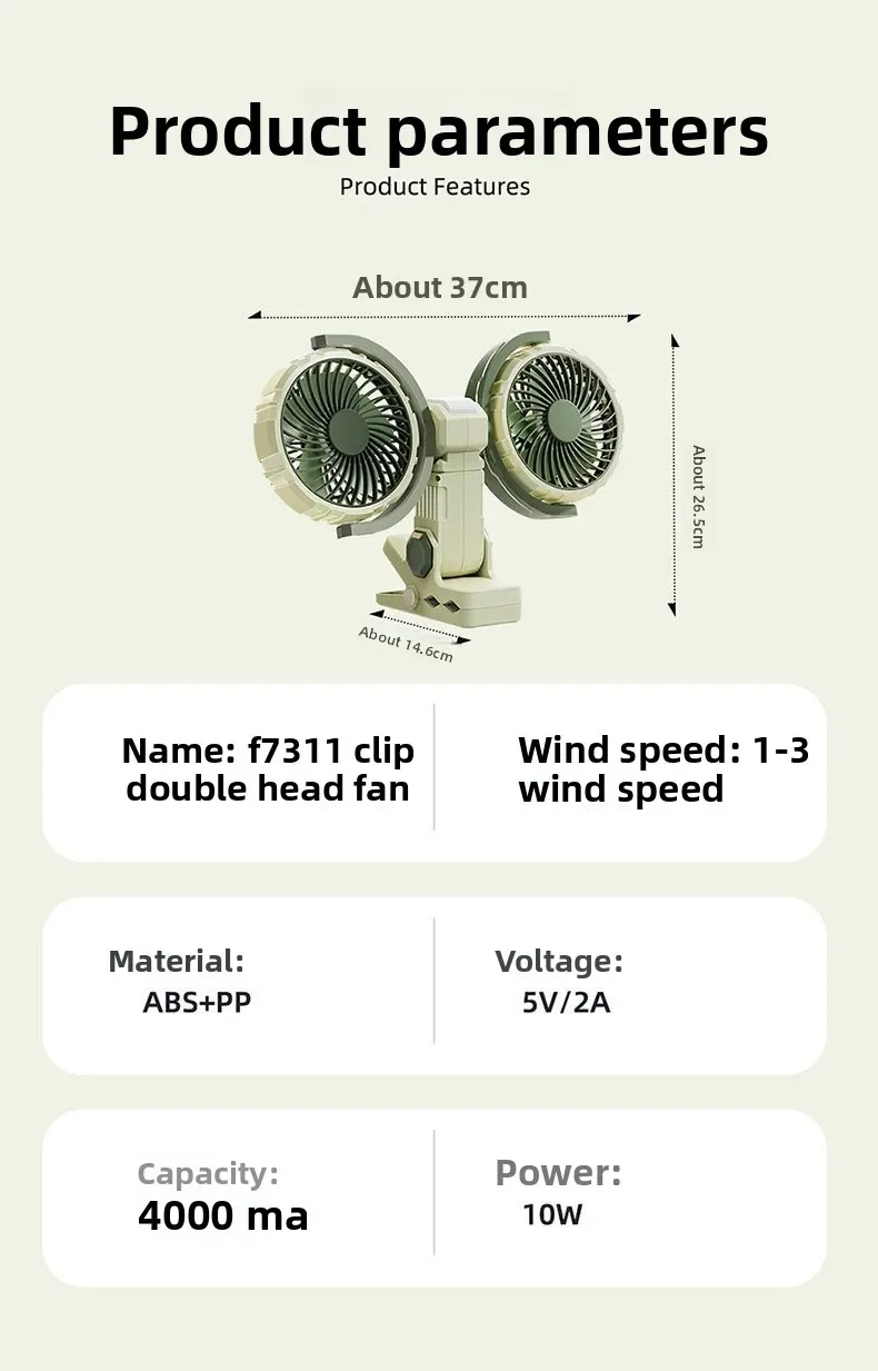 Ventilador recargable para cabina