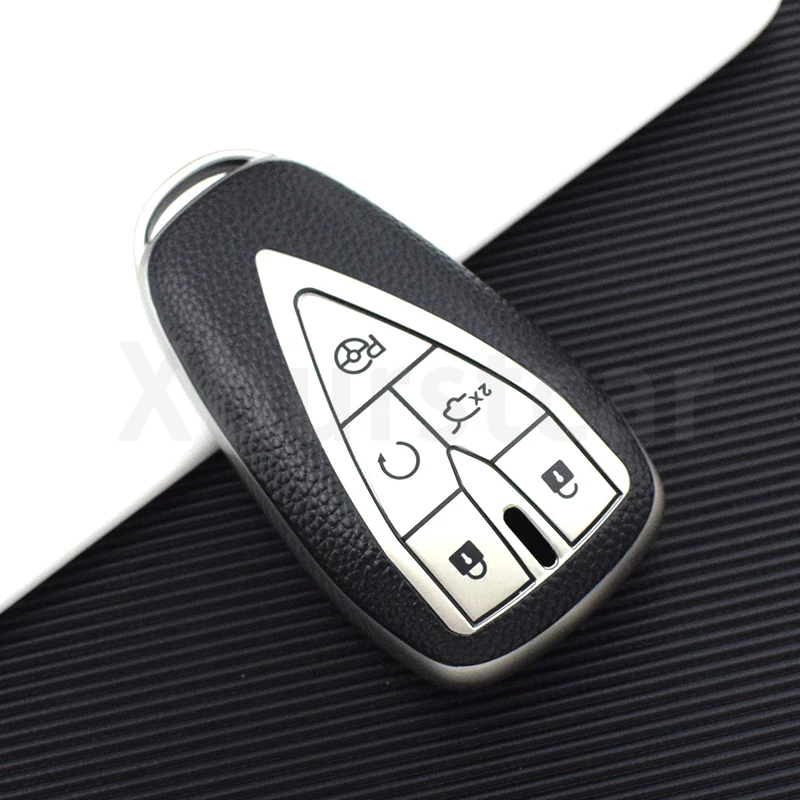 Detalle de la funda y sus botones en relieve