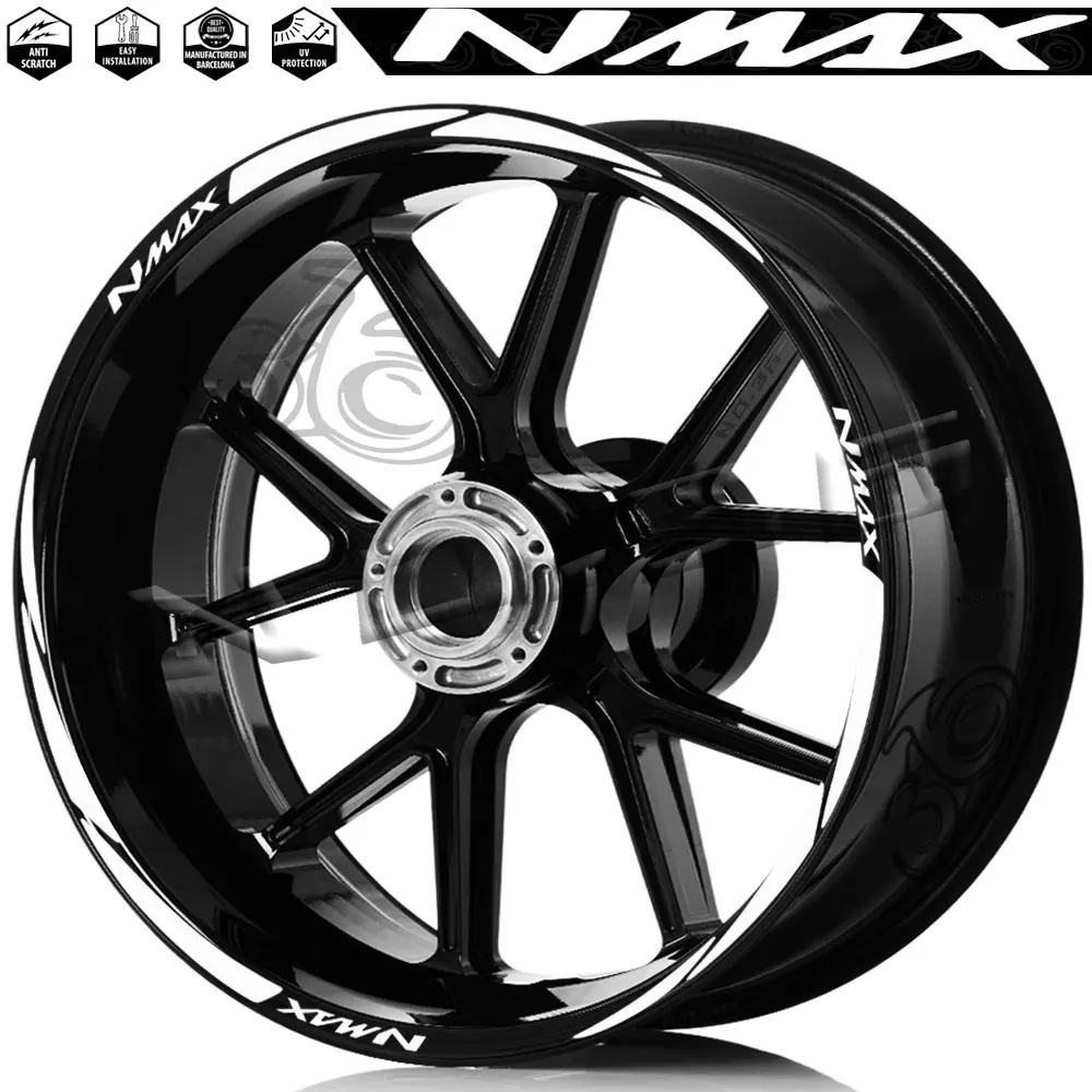 Pegatinas a rayas para llantas Yamaha NMAX 125, 155 y 160 - imagen 2