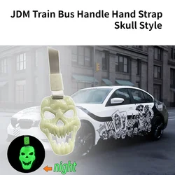 TOPJDM Correa tsurikawa de mano para manillar - corazon y calavera