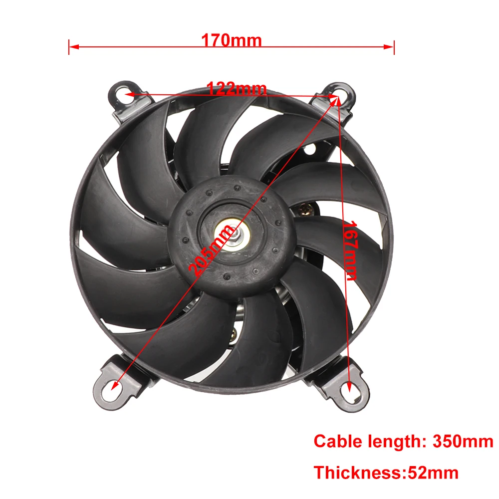 Ventilador eléctrico de radiador para moto 12 V, 6 pulgadas - imagen 5