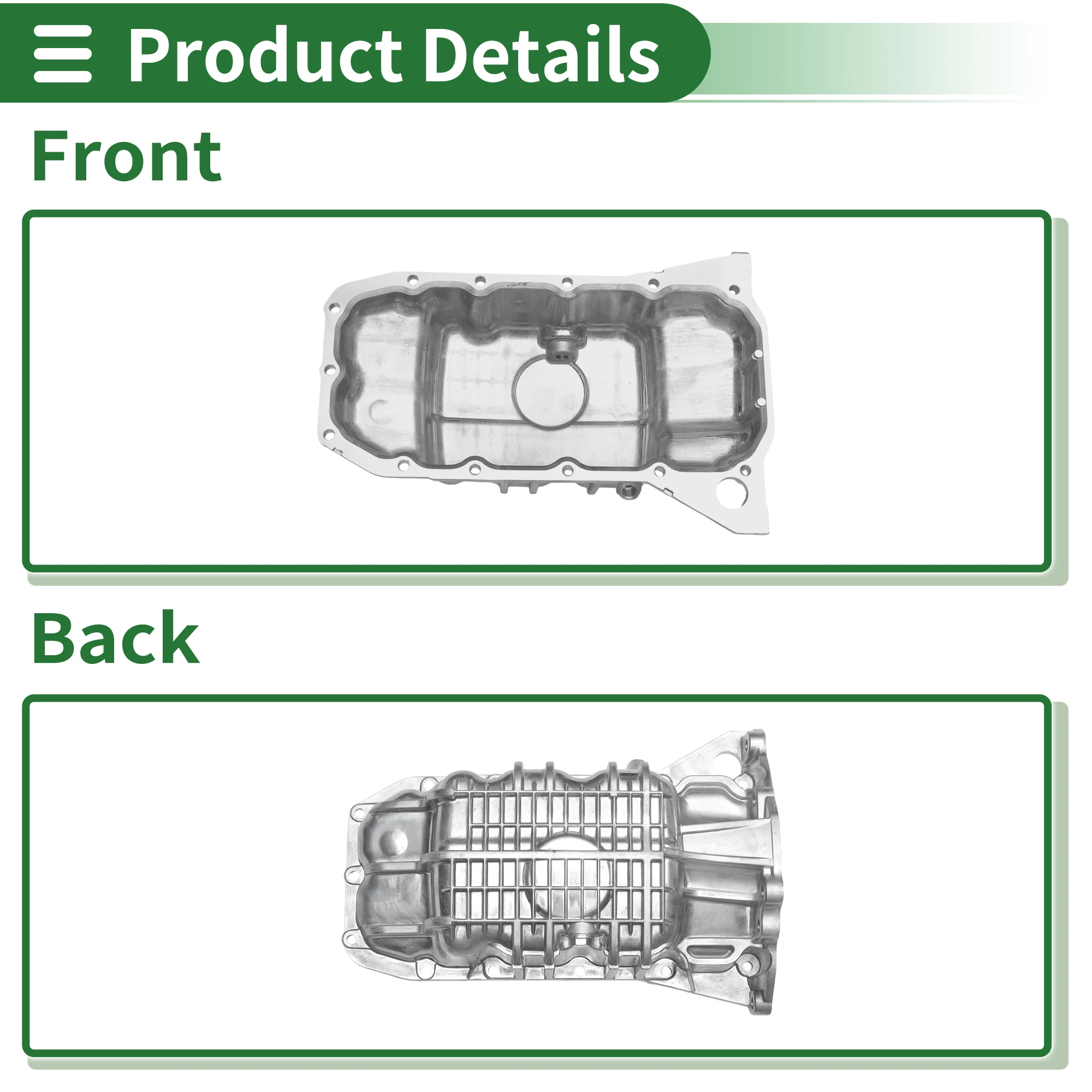 UXCELL Cárter de aceite motor aluminio – Ford Fiesta Ikon 2011-2015 - imagen 3