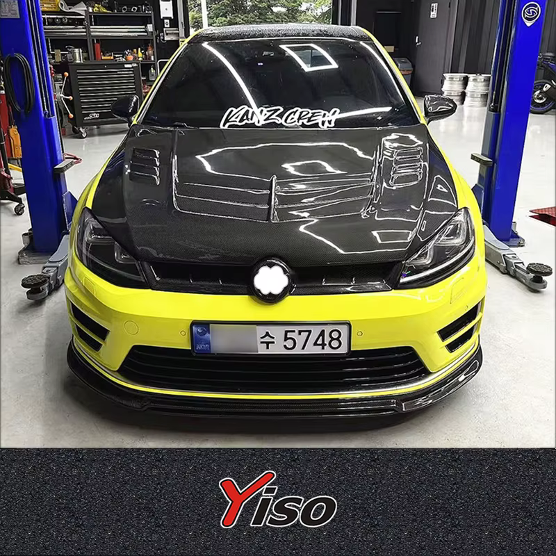 Cubierta de motor Varis de carbono para Golf 7 R, GTI y R-Line