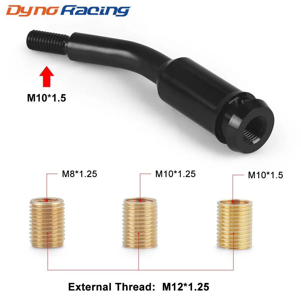 Extensión curva palanca de cambios M10x1.5 con adaptadores