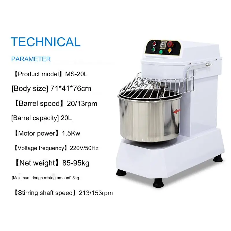 Máquina amasadora de masa multifuncional comercial, precio de fábrica, Mezclador de alimentos para uso doméstico para masa de pan Whi·g - imagen 3