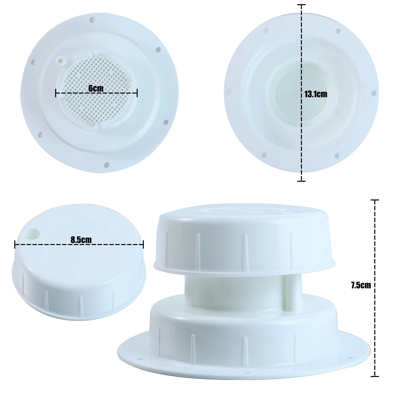 Tapa ventilación techo autocaravana, recambio plástico UV - imagen 4