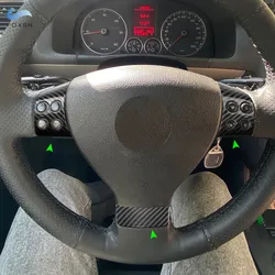 Moldura de volante efecto carbono para VW Golf V, Passat B6 y Tiguan