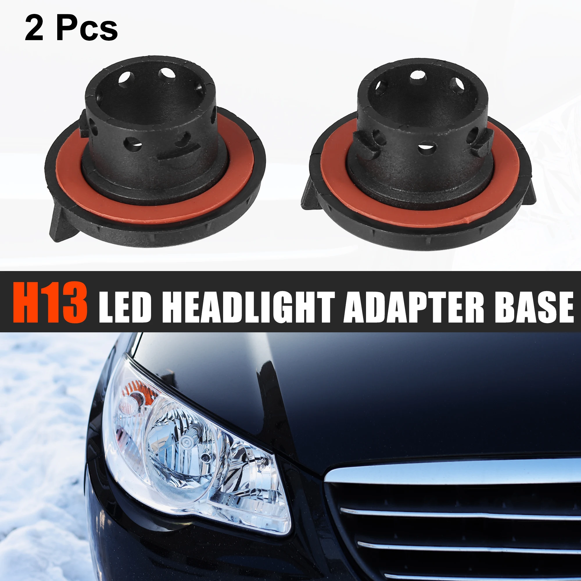 X Autohaux adaptador bombilla LED H13 universal negro para faros coche