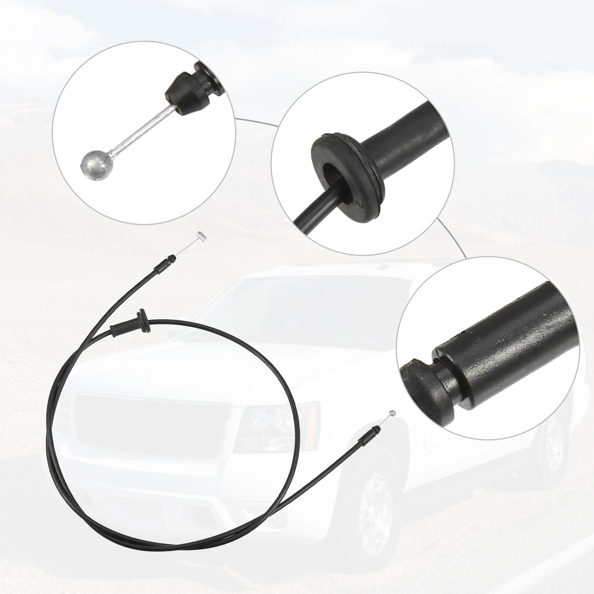 UXCELL Cable de liberación de pestillo de capó de coche apto para Hyundai Sonata Azera 811903S000 - imagen 2