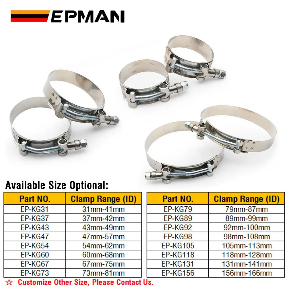 Acoplador turbo de silicona universal EPMAN con abrazadera en T - imagen 2