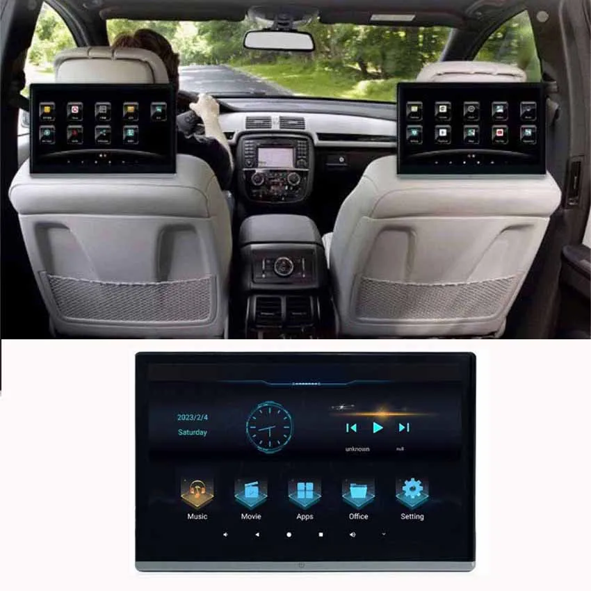 Reposacabezas Multimedia 13,3" Android Auto Carplay - WiFi Bluetooth