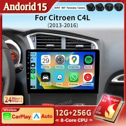 Radio 2K Android 15 con CarPlay para Citroën C4 II B7 (2013-2016)