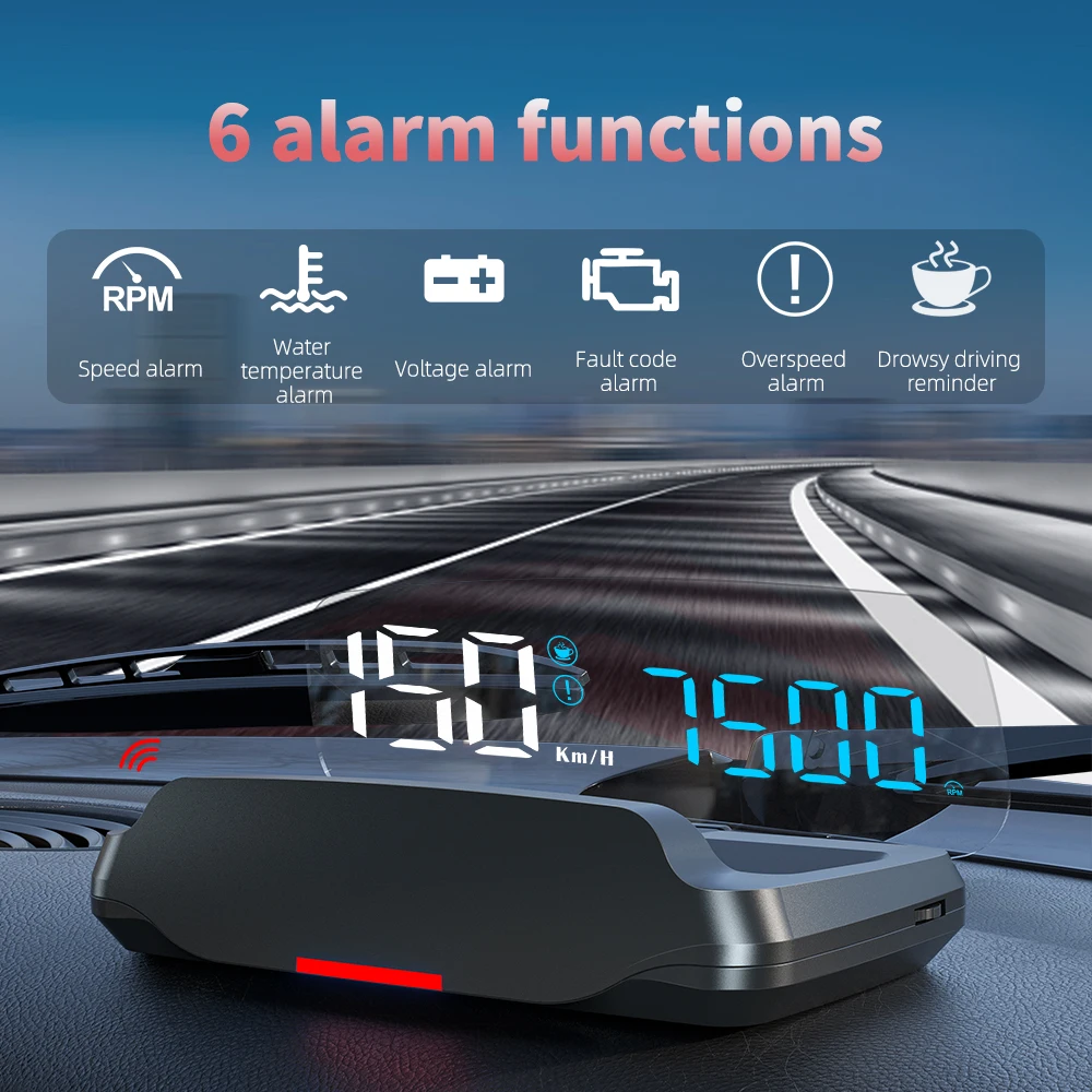 Velocímetro digital OBD – velocidad, RPM, temperatura y alarma - imagen 3