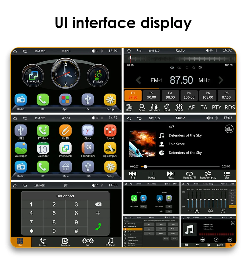 Radio multimedia Hizpo MP5 CarPlay Android Auto – VW Polo/Golf 5/6 - imagen 3