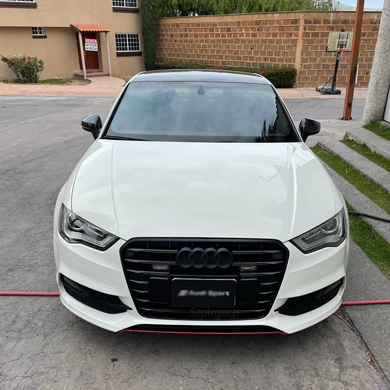 Carcasas de retrovisor Audi A3/S3/RS3 8V plata y negro - imagen 2