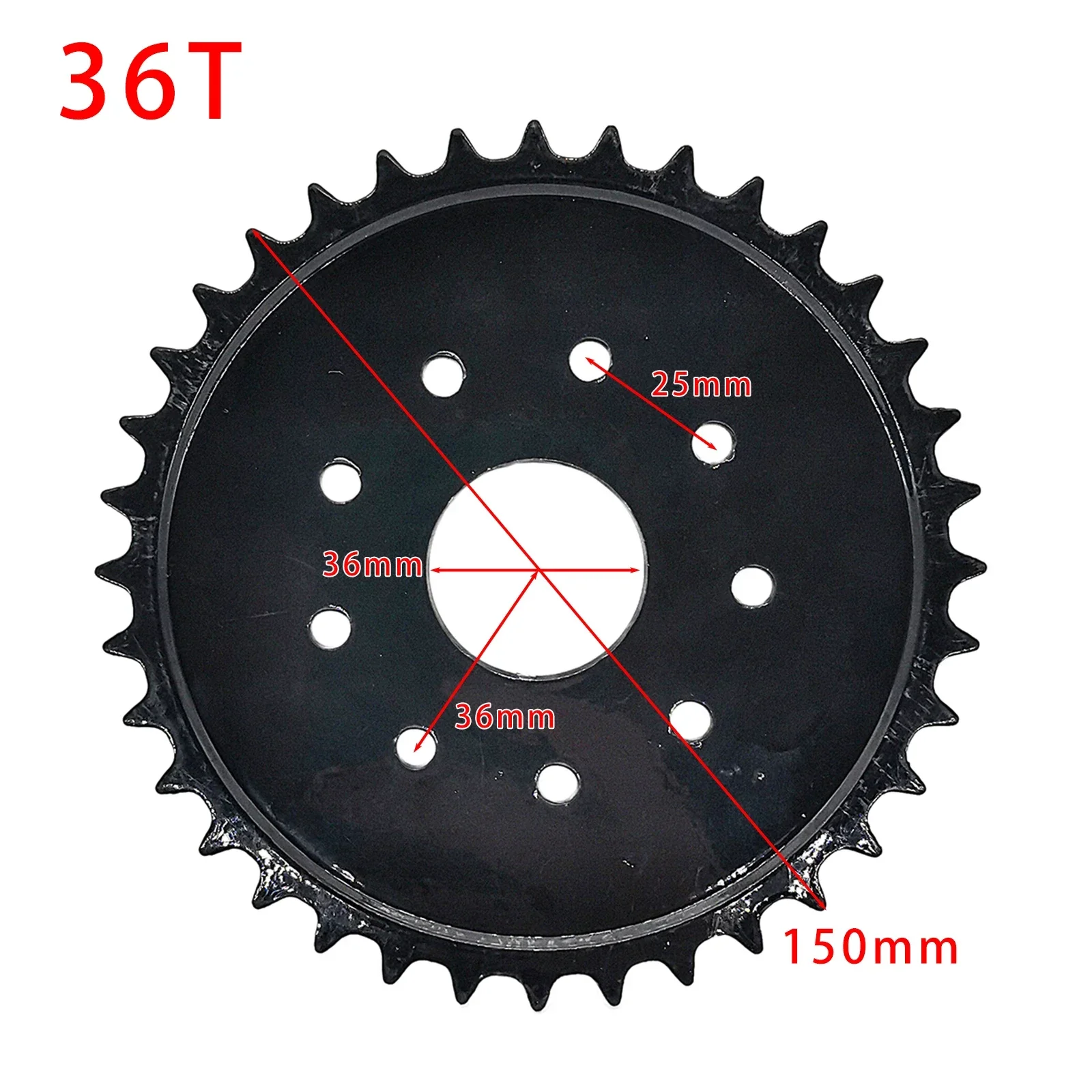 Piñón transmisión trasera con soportes, bici motorizada 49-80 cc