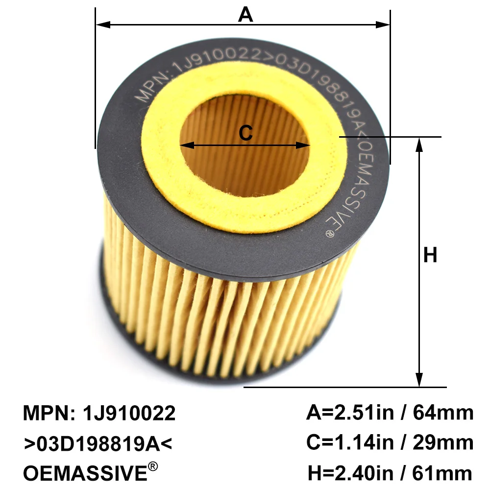 Filtro de aceite 03D 198819 Seat Ibiza IV Skoda Fabia VW Polo 1.2 - imagen 3