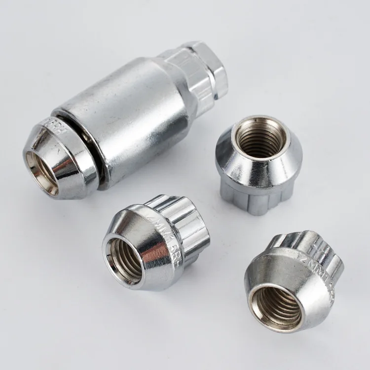 4 + 1 Cubo de rueda de extremo abierto Cerradura antirrobo con tuerca M12x1,25 M12x1,5 M14x1,5 M14x2,0 Espesor 21 mm - imagen 3