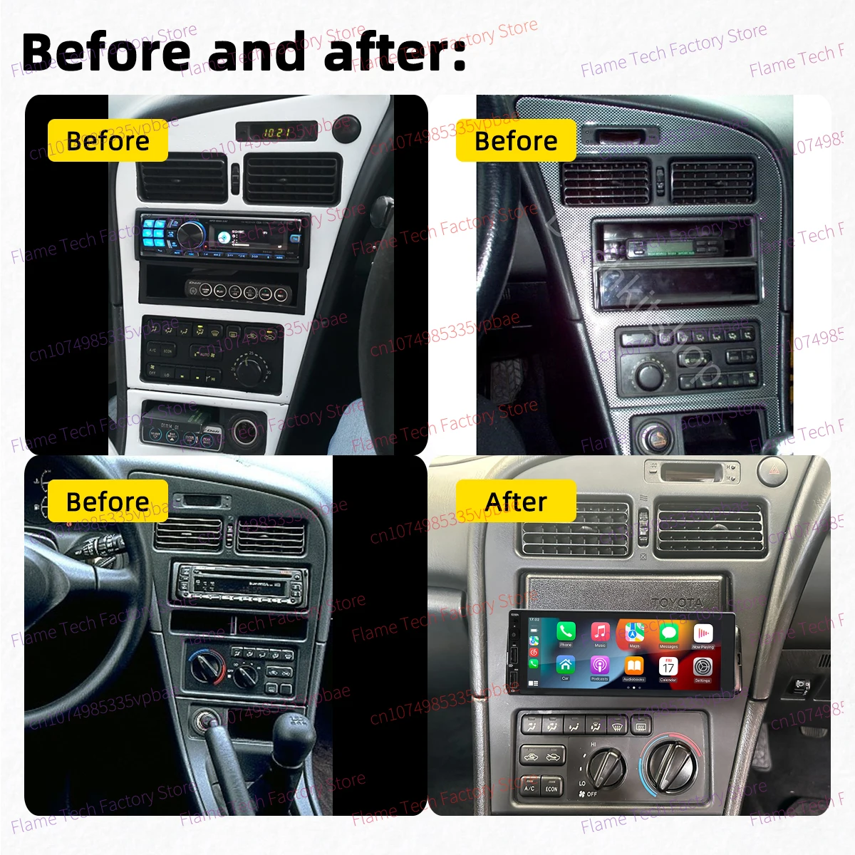 6,86 "1 Din Android Radio Multimedia para coche para Toyota Celica 1994-1999 Android Auto unidad principal estéreo Carplay Autoradio GPS Wifi - imagen 2