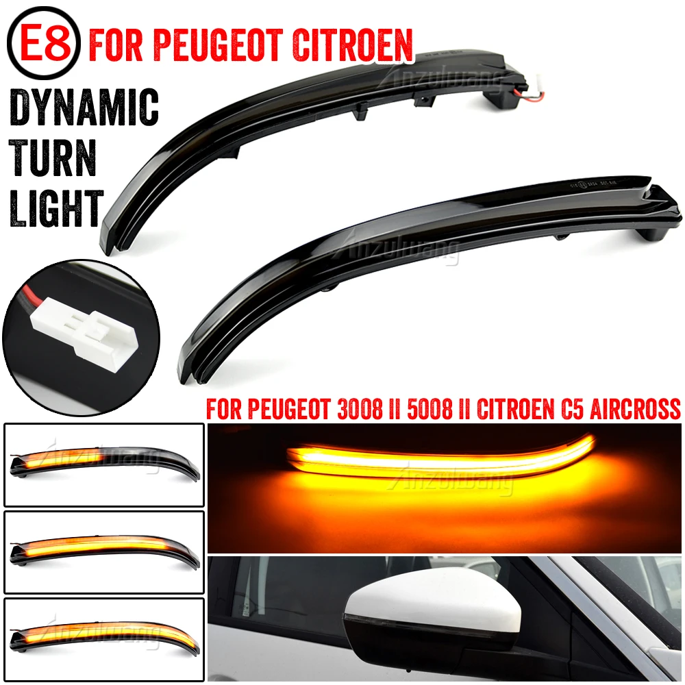 Intermitente LED dinámico Peugeot 3008/5008 y Citroën C5 Aircross