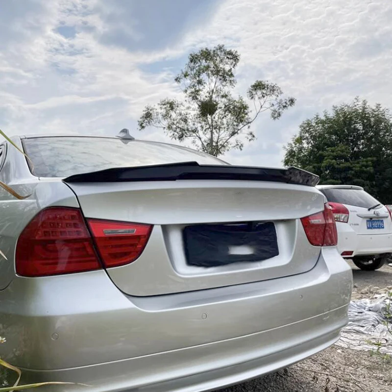 Para 2005-2012 BMW Serie 3 E90 alerón trasero del maletero alas PSM estilo 318i 320i 325i Material ABS accesorios de kit de carrocería de ajuste de coche - imagen 4