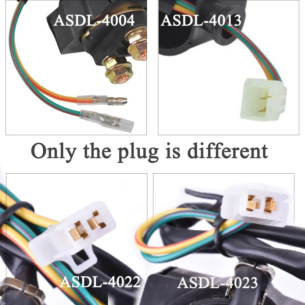 Relé de arranque con cableado y conectores