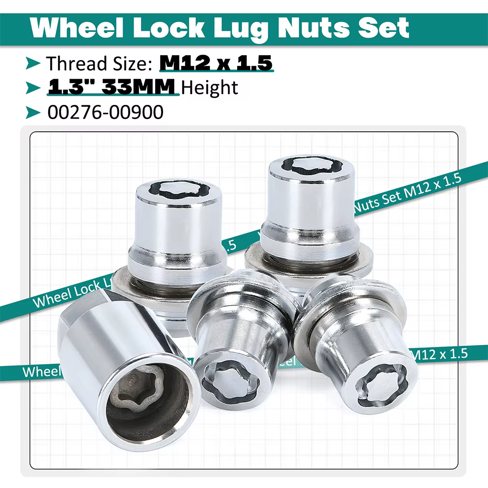 Tuercas antirrobo M12x1,5 Toyota Lexus con llave 00276-00900 - imagen 2
