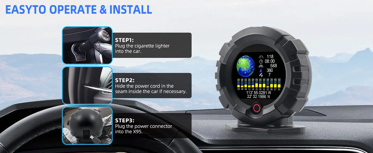 Inclinómetro y velocímetro del medidor de pendiente GPS
