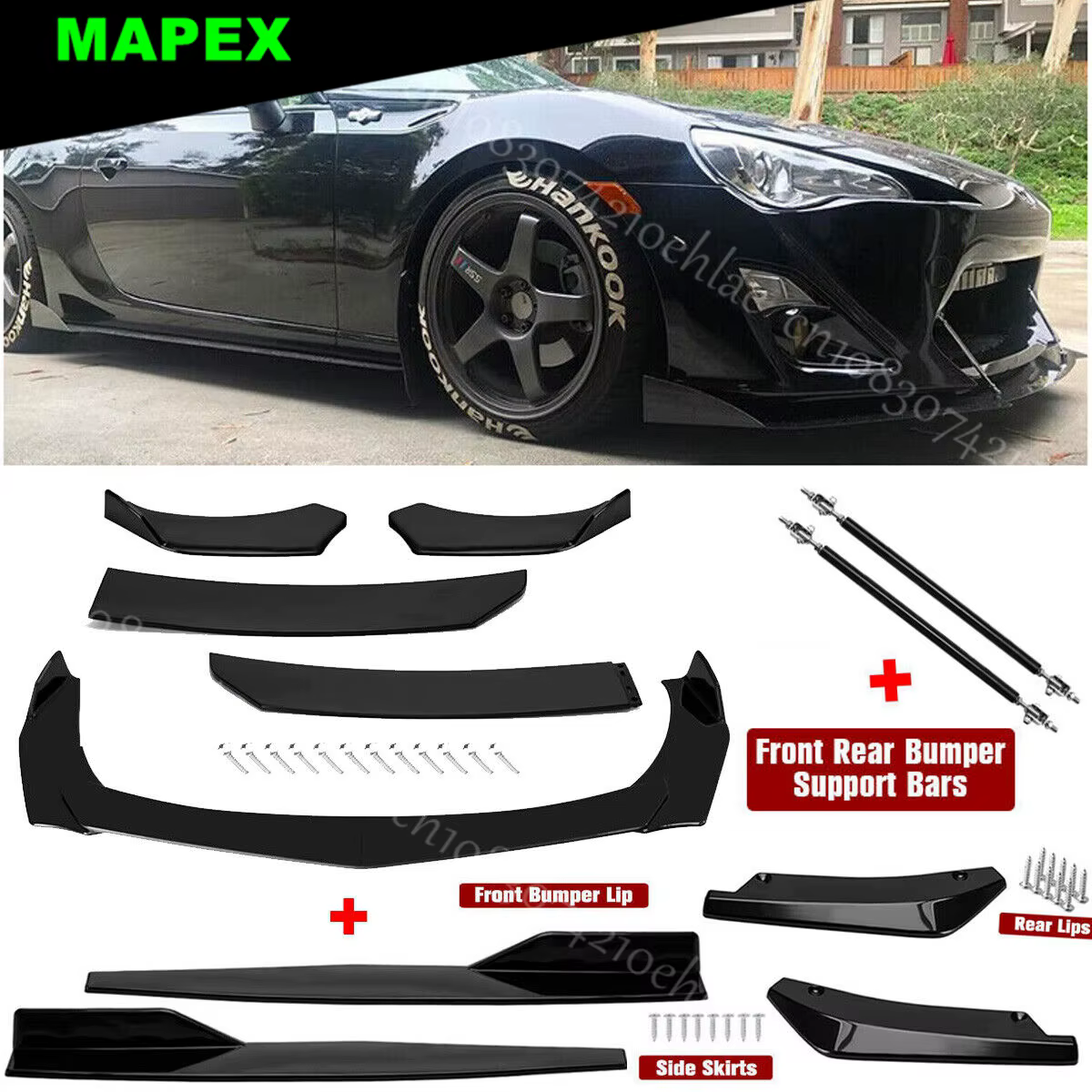 Kit de carrocería negro brillo efecto carbono para Scion tC, xB y FR-S - imagen 2
