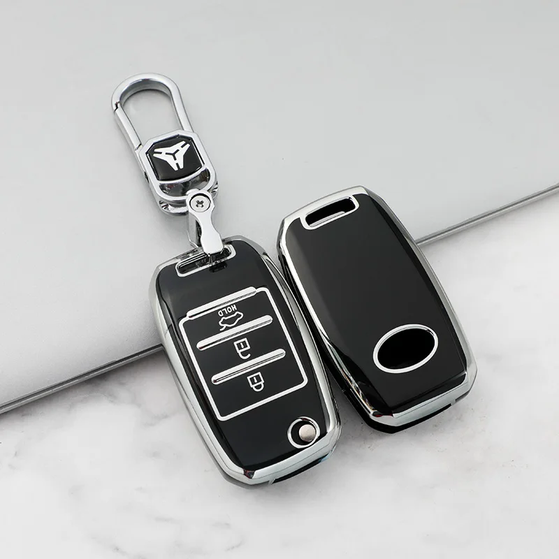 Funda protectora para mando a distancia de coche, carcasa de TPU con tapa de 3 botones para Kia Rio Optima Sportage Sorento Soul Ceed Cerato Forte Seltos - imagen 4
