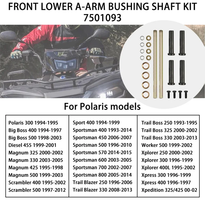 Kit eje buje A-ARM inferior para Polaris Sportsman 400-800 Trail Blazer - imagen 5