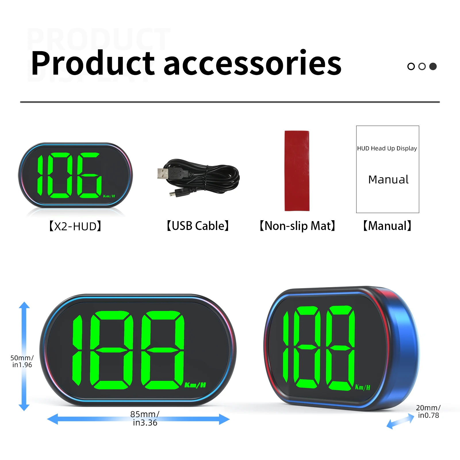 Velocímetro digital GPS con pantalla LCD HUD para coche universal km/h - imagen 5